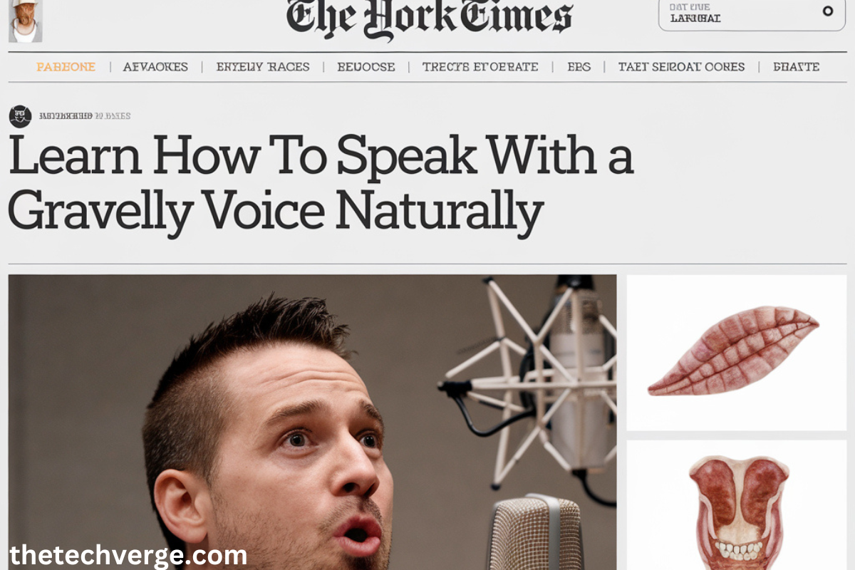 How to Speak with a Gravelly Voice NYT