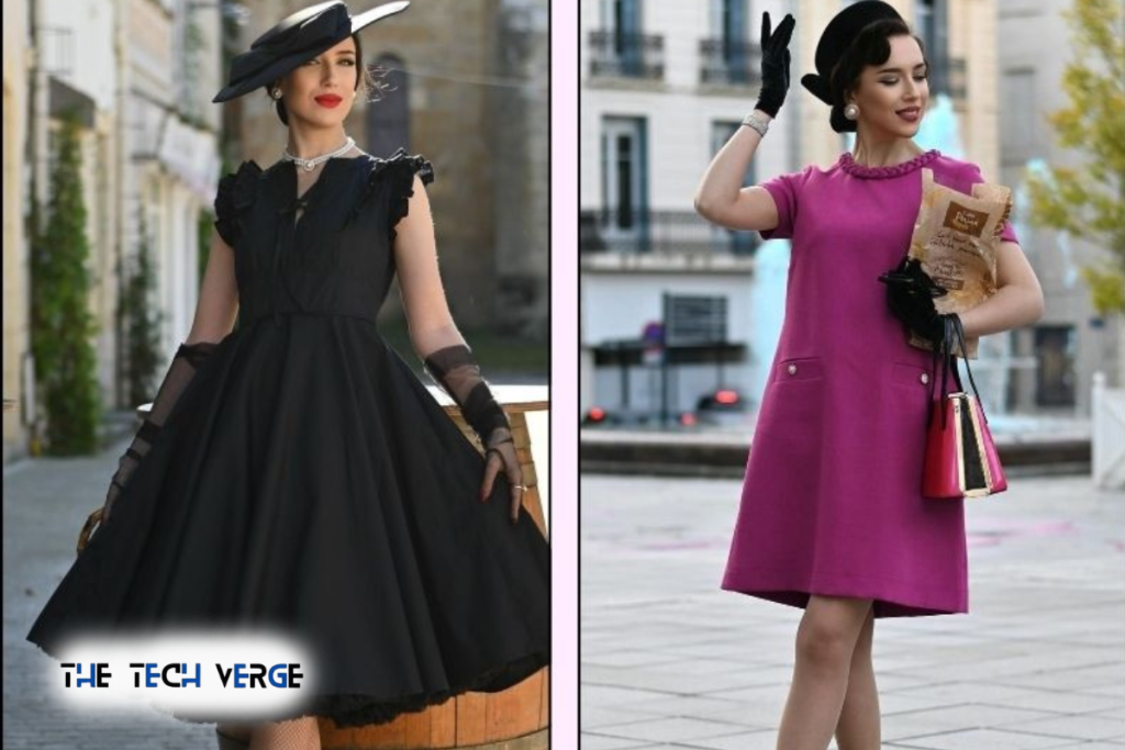 retro glamour outfit in vintage-inspired fashion scene