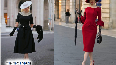 retro glamour outfit in vintage-inspired fashion scene